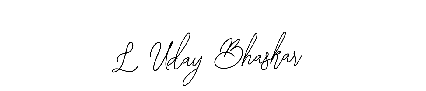 Design your own signature with our free online signature maker. With this signature software, you can create a handwritten (Bearetta-2O07w) signature for name L Uday Bhaskar. L Uday Bhaskar signature style 12 images and pictures png