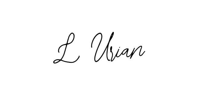 Use a signature maker to create a handwritten signature online. With this signature software, you can design (Bearetta-2O07w) your own signature for name L Urian. L Urian signature style 12 images and pictures png