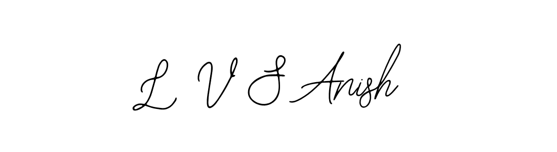 Use a signature maker to create a handwritten signature online. With this signature software, you can design (Bearetta-2O07w) your own signature for name L V S Anish. L V S Anish signature style 12 images and pictures png