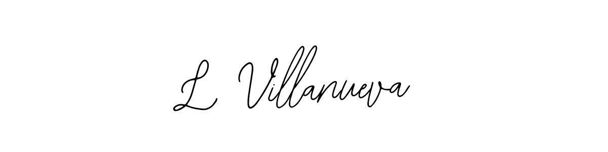 Create a beautiful signature design for name L Villanueva. With this signature (Bearetta-2O07w) fonts, you can make a handwritten signature for free. L Villanueva signature style 12 images and pictures png