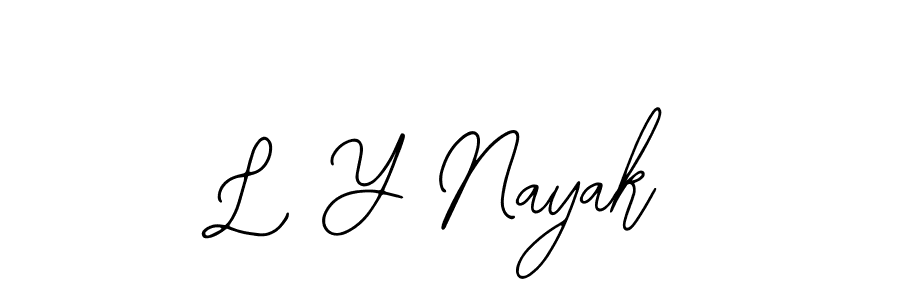 Also we have L Y Nayak name is the best signature style. Create professional handwritten signature collection using Bearetta-2O07w autograph style. L Y Nayak signature style 12 images and pictures png
