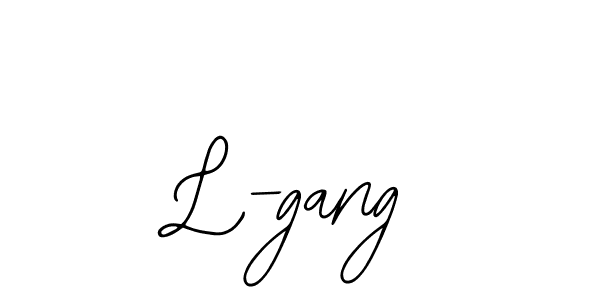 The best way (Bearetta-2O07w) to make a short signature is to pick only two or three words in your name. The name L-gang include a total of six letters. For converting this name. L-gang signature style 12 images and pictures png