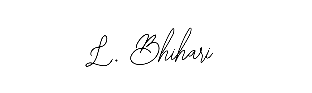 This is the best signature style for the L. Bhihari name. Also you like these signature font (Bearetta-2O07w). Mix name signature. L. Bhihari signature style 12 images and pictures png