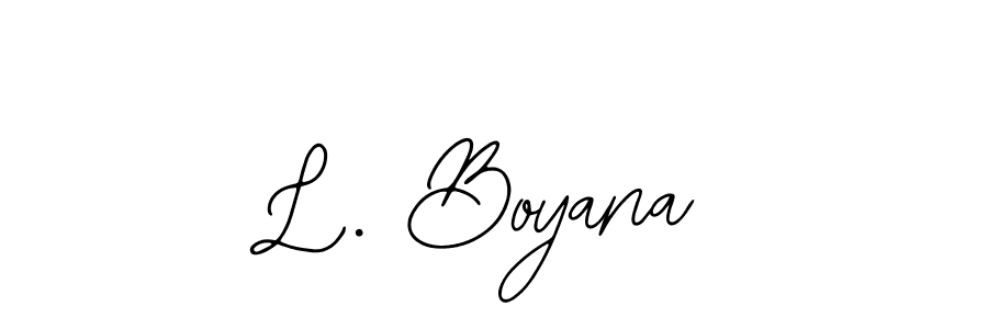 L. Boyana stylish signature style. Best Handwritten Sign (Bearetta-2O07w) for my name. Handwritten Signature Collection Ideas for my name L. Boyana. L. Boyana signature style 12 images and pictures png