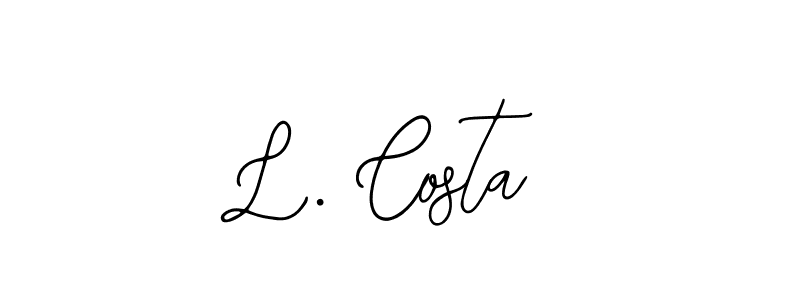 Use a signature maker to create a handwritten signature online. With this signature software, you can design (Bearetta-2O07w) your own signature for name L. Costa. L. Costa signature style 12 images and pictures png