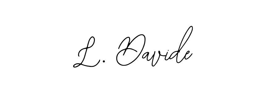Bearetta-2O07w is a professional signature style that is perfect for those who want to add a touch of class to their signature. It is also a great choice for those who want to make their signature more unique. Get L. Davide name to fancy signature for free. L. Davide signature style 12 images and pictures png