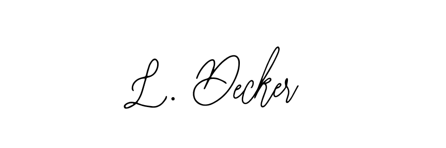 Also You can easily find your signature by using the search form. We will create L. Decker name handwritten signature images for you free of cost using Bearetta-2O07w sign style. L. Decker signature style 12 images and pictures png