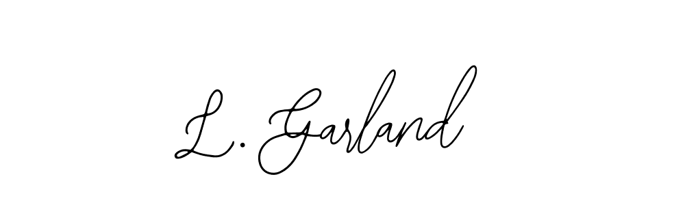How to make L. Garland name signature. Use Bearetta-2O07w style for creating short signs online. This is the latest handwritten sign. L. Garland signature style 12 images and pictures png