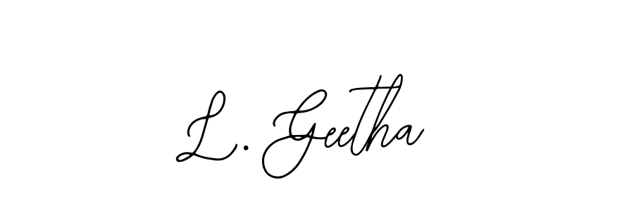 Also You can easily find your signature by using the search form. We will create L. Geetha name handwritten signature images for you free of cost using Bearetta-2O07w sign style. L. Geetha signature style 12 images and pictures png