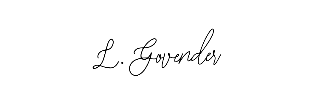 Create a beautiful signature design for name L. Govender. With this signature (Bearetta-2O07w) fonts, you can make a handwritten signature for free. L. Govender signature style 12 images and pictures png