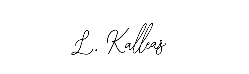 Design your own signature with our free online signature maker. With this signature software, you can create a handwritten (Bearetta-2O07w) signature for name L. Kalleas. L. Kalleas signature style 12 images and pictures png