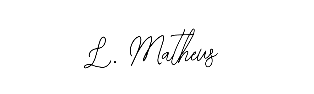 Similarly Bearetta-2O07w is the best handwritten signature design. Signature creator online .You can use it as an online autograph creator for name L. Matheus. L. Matheus signature style 12 images and pictures png