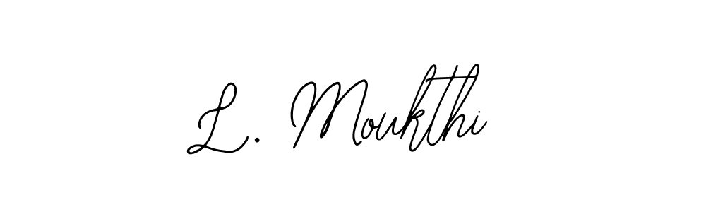 Make a short L. Moukthi signature style. Manage your documents anywhere anytime using Bearetta-2O07w. Create and add eSignatures, submit forms, share and send files easily. L. Moukthi signature style 12 images and pictures png
