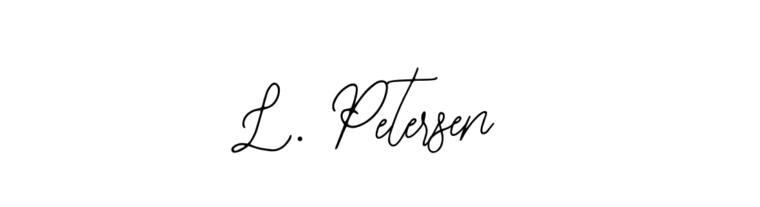 if you are searching for the best signature style for your name L. Petersen. so please give up your signature search. here we have designed multiple signature styles  using Bearetta-2O07w. L. Petersen signature style 12 images and pictures png