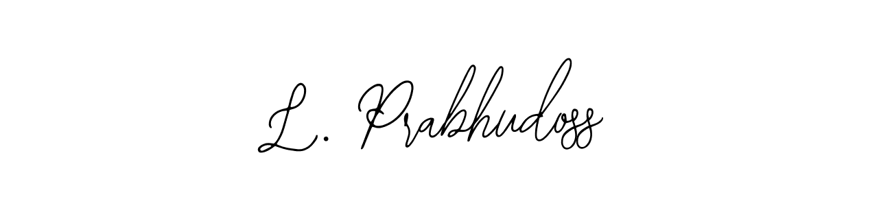 The best way (Bearetta-2O07w) to make a short signature is to pick only two or three words in your name. The name L. Prabhudoss include a total of six letters. For converting this name. L. Prabhudoss signature style 12 images and pictures png