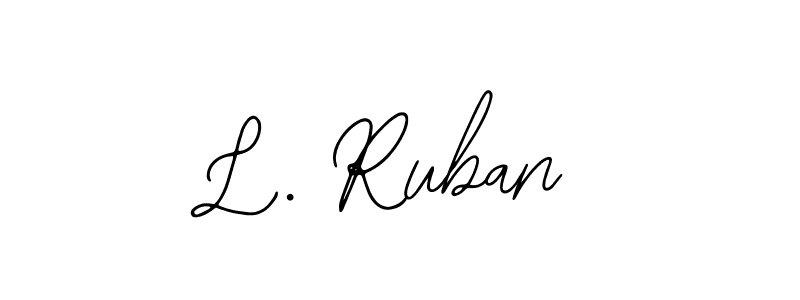 Use a signature maker to create a handwritten signature online. With this signature software, you can design (Bearetta-2O07w) your own signature for name L. Ruban. L. Ruban signature style 12 images and pictures png