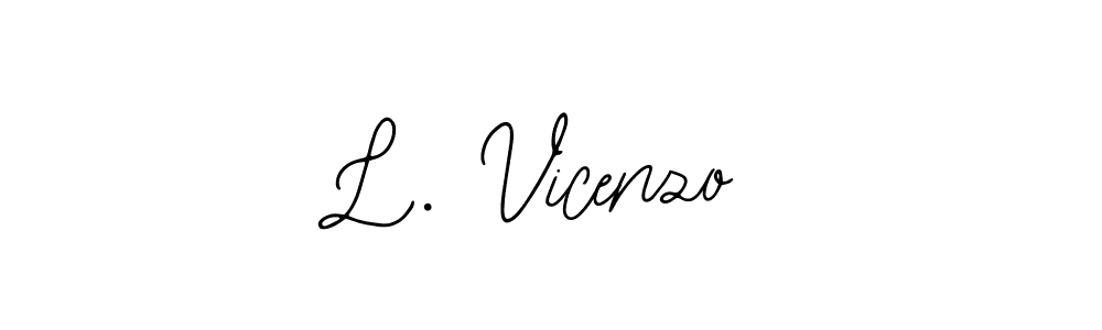 Similarly Bearetta-2O07w is the best handwritten signature design. Signature creator online .You can use it as an online autograph creator for name L. Vicenzo. L. Vicenzo signature style 12 images and pictures png