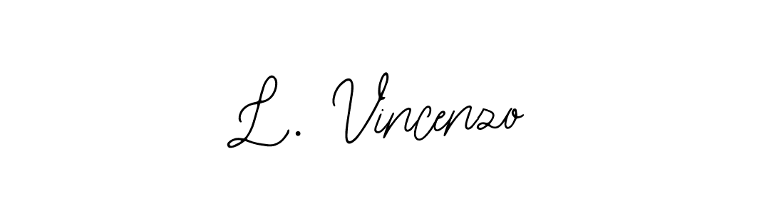 if you are searching for the best signature style for your name L. Vincenzo. so please give up your signature search. here we have designed multiple signature styles  using Bearetta-2O07w. L. Vincenzo signature style 12 images and pictures png
