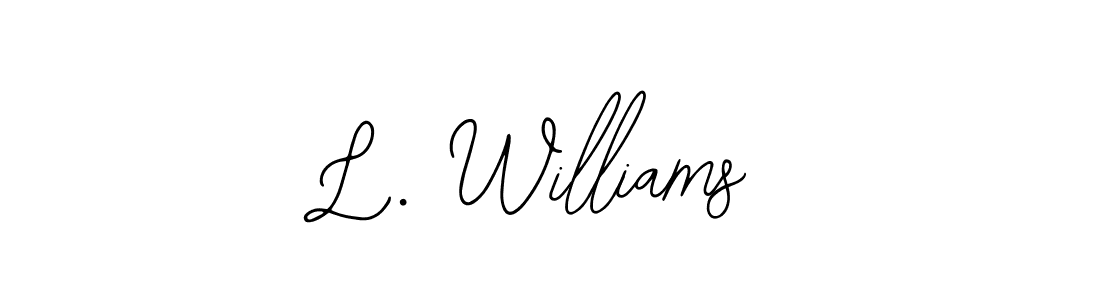 This is the best signature style for the L. Williams name. Also you like these signature font (Bearetta-2O07w). Mix name signature. L. Williams signature style 12 images and pictures png