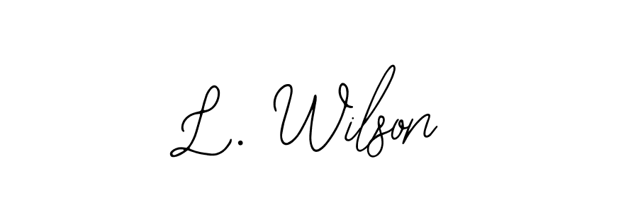 Similarly Bearetta-2O07w is the best handwritten signature design. Signature creator online .You can use it as an online autograph creator for name L. Wilson. L. Wilson signature style 12 images and pictures png