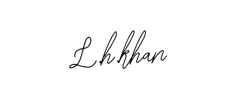 Make a beautiful signature design for name L.h.khan. With this signature (Bearetta-2O07w) style, you can create a handwritten signature for free. L.h.khan signature style 12 images and pictures png