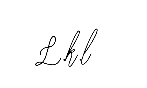 You should practise on your own different ways (Bearetta-2O07w) to write your name (L.k.l) in signature. don't let someone else do it for you. L.k.l signature style 12 images and pictures png