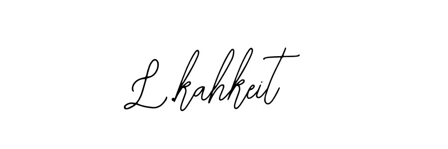 Design your own signature with our free online signature maker. With this signature software, you can create a handwritten (Bearetta-2O07w) signature for name L.kahkeit. L.kahkeit signature style 12 images and pictures png