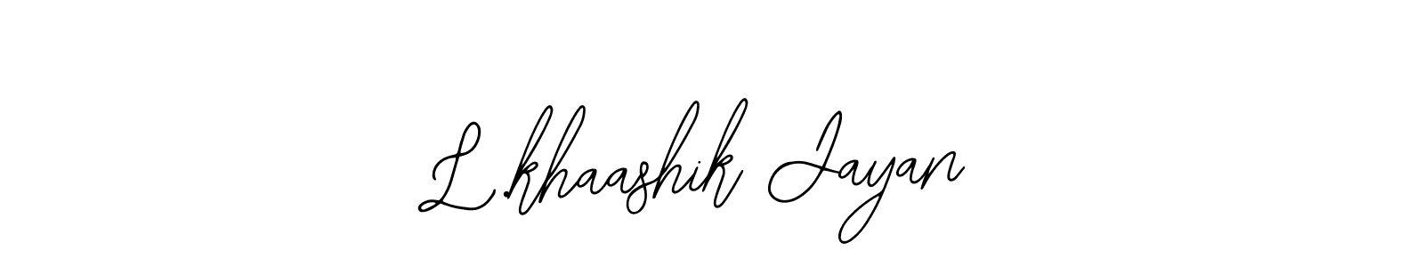 How to make L.khaashik Jayan signature? Bearetta-2O07w is a professional autograph style. Create handwritten signature for L.khaashik Jayan name. L.khaashik Jayan signature style 12 images and pictures png