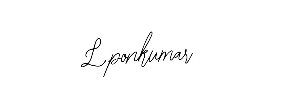 Best and Professional Signature Style for L.ponkumar. Bearetta-2O07w Best Signature Style Collection. L.ponkumar signature style 12 images and pictures png