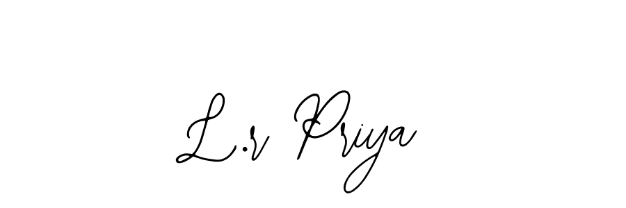 Also we have L.r Priya name is the best signature style. Create professional handwritten signature collection using Bearetta-2O07w autograph style. L.r Priya signature style 12 images and pictures png