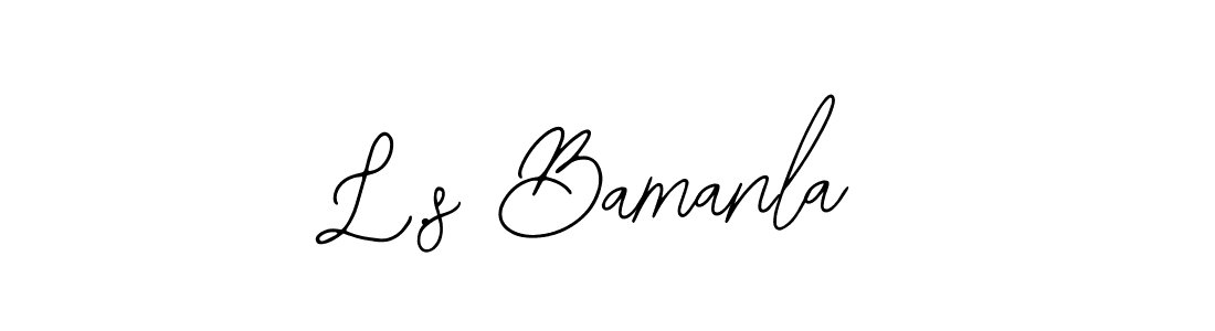 Create a beautiful signature design for name L.s Bamanla. With this signature (Bearetta-2O07w) fonts, you can make a handwritten signature for free. L.s Bamanla signature style 12 images and pictures png