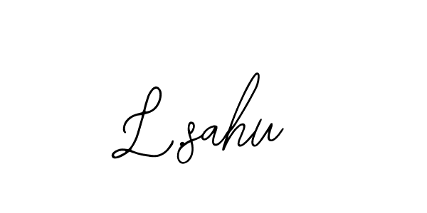 How to make L.sahu name signature. Use Bearetta-2O07w style for creating short signs online. This is the latest handwritten sign. L.sahu signature style 12 images and pictures png