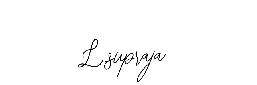 Design your own signature with our free online signature maker. With this signature software, you can create a handwritten (Bearetta-2O07w) signature for name L.supraja. L.supraja signature style 12 images and pictures png