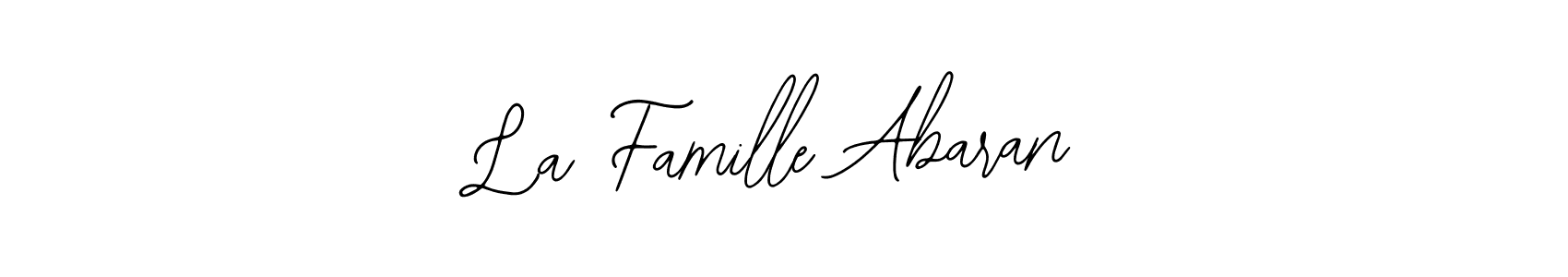 Design your own signature with our free online signature maker. With this signature software, you can create a handwritten (Bearetta-2O07w) signature for name La Famille Abaran. La Famille Abaran signature style 12 images and pictures png