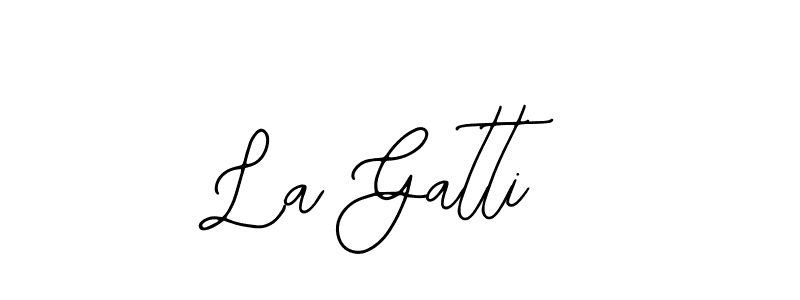 You should practise on your own different ways (Bearetta-2O07w) to write your name (La Gatti) in signature. don't let someone else do it for you. La Gatti signature style 12 images and pictures png