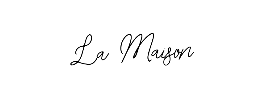 Design your own signature with our free online signature maker. With this signature software, you can create a handwritten (Bearetta-2O07w) signature for name La Maison. La Maison signature style 12 images and pictures png