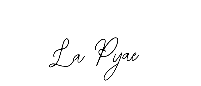 Design your own signature with our free online signature maker. With this signature software, you can create a handwritten (Bearetta-2O07w) signature for name La Pyae. La Pyae signature style 12 images and pictures png