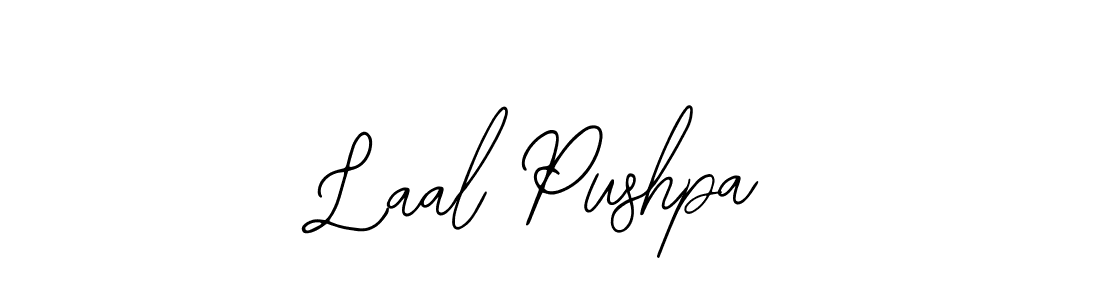 How to make Laal Pushpa name signature. Use Bearetta-2O07w style for creating short signs online. This is the latest handwritten sign. Laal Pushpa signature style 12 images and pictures png