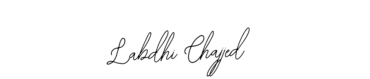 How to make Labdhi Chajjed name signature. Use Bearetta-2O07w style for creating short signs online. This is the latest handwritten sign. Labdhi Chajjed signature style 12 images and pictures png