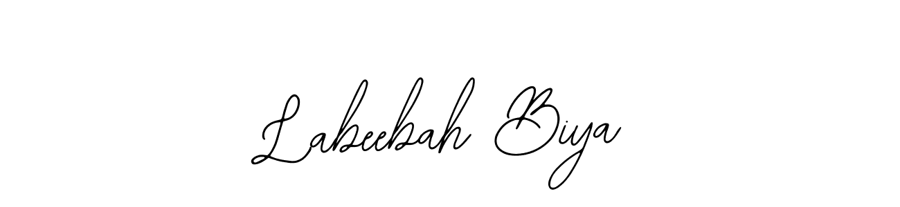 How to make Labeebah Biya name signature. Use Bearetta-2O07w style for creating short signs online. This is the latest handwritten sign. Labeebah Biya signature style 12 images and pictures png