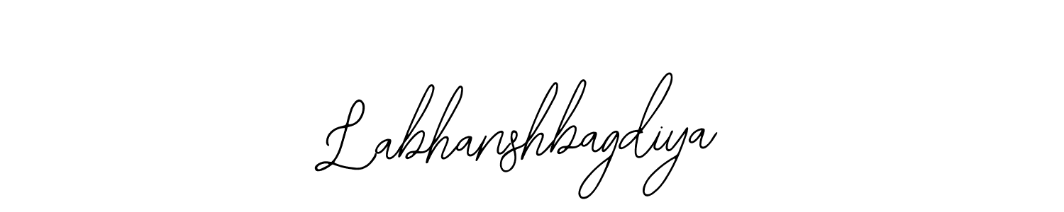 The best way (Bearetta-2O07w) to make a short signature is to pick only two or three words in your name. The name Labhanshbagdiya include a total of six letters. For converting this name. Labhanshbagdiya signature style 12 images and pictures png