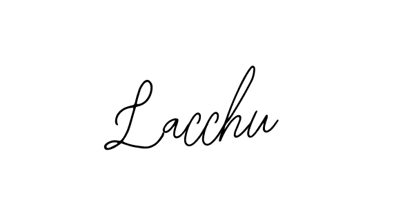 How to make Lacchu name signature. Use Bearetta-2O07w style for creating short signs online. This is the latest handwritten sign. Lacchu signature style 12 images and pictures png