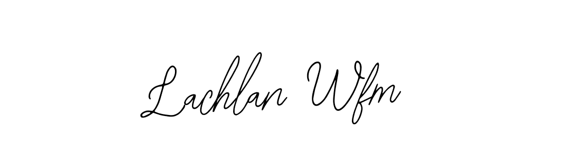 Use a signature maker to create a handwritten signature online. With this signature software, you can design (Bearetta-2O07w) your own signature for name Lachlan Wfm. Lachlan Wfm signature style 12 images and pictures png