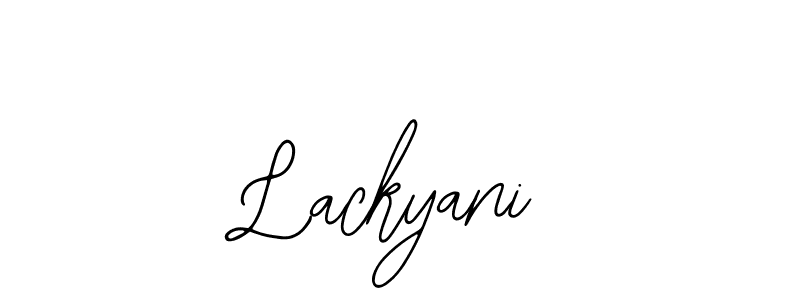 Use a signature maker to create a handwritten signature online. With this signature software, you can design (Bearetta-2O07w) your own signature for name Lackyani. Lackyani signature style 12 images and pictures png