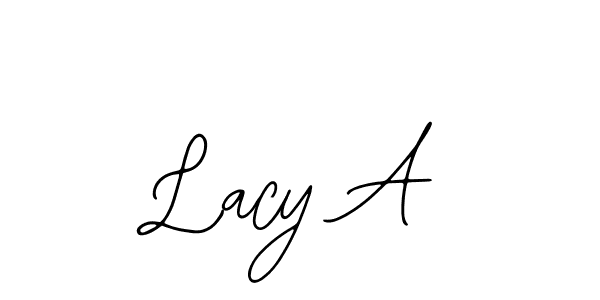 The best way (Bearetta-2O07w) to make a short signature is to pick only two or three words in your name. The name Lacy A include a total of six letters. For converting this name. Lacy A signature style 12 images and pictures png