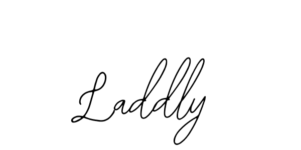 How to make Laddly name signature. Use Bearetta-2O07w style for creating short signs online. This is the latest handwritten sign. Laddly signature style 12 images and pictures png