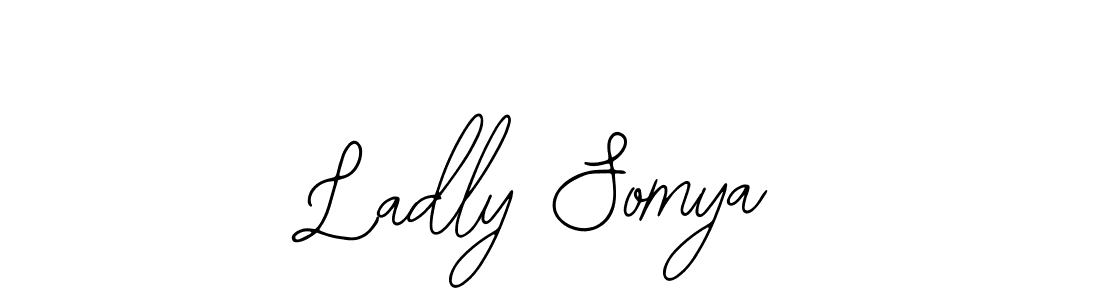 Create a beautiful signature design for name Ladly Somya. With this signature (Bearetta-2O07w) fonts, you can make a handwritten signature for free. Ladly Somya signature style 12 images and pictures png