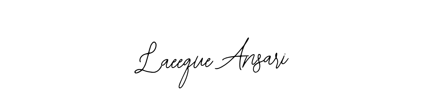 This is the best signature style for the Laeeque Ansari name. Also you like these signature font (Bearetta-2O07w). Mix name signature. Laeeque Ansari signature style 12 images and pictures png