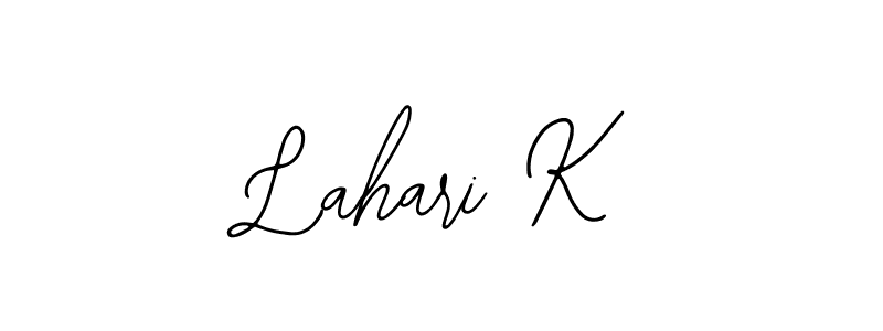 It looks lik you need a new signature style for name Lahari K. Design unique handwritten (Bearetta-2O07w) signature with our free signature maker in just a few clicks. Lahari K signature style 12 images and pictures png