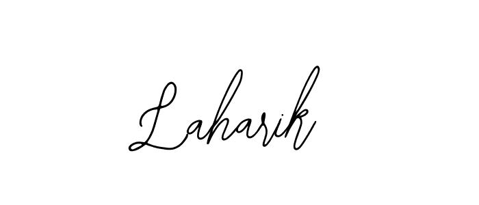 The best way (Bearetta-2O07w) to make a short signature is to pick only two or three words in your name. The name Laharik include a total of six letters. For converting this name. Laharik signature style 12 images and pictures png